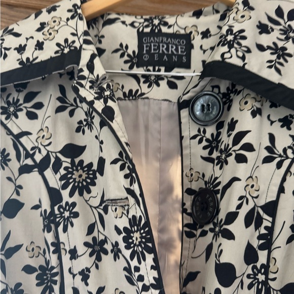 Gianfranco Ferre Jeans Floral Trench Coat - Picture 2 of 11